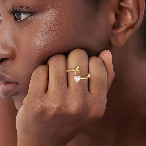 Fezodo B0FJ15ZQSJ – Heart zirconia accent