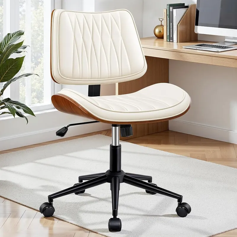 FIDOM Ergonomic Armless Office Desk Chair – Curved mid-back design for daily comfort
