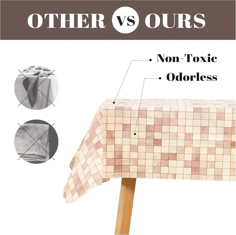 FIFTY FEET 70X52 Inch Rectangle Tablecloth – Customer Service -Please do not hesitate to contact