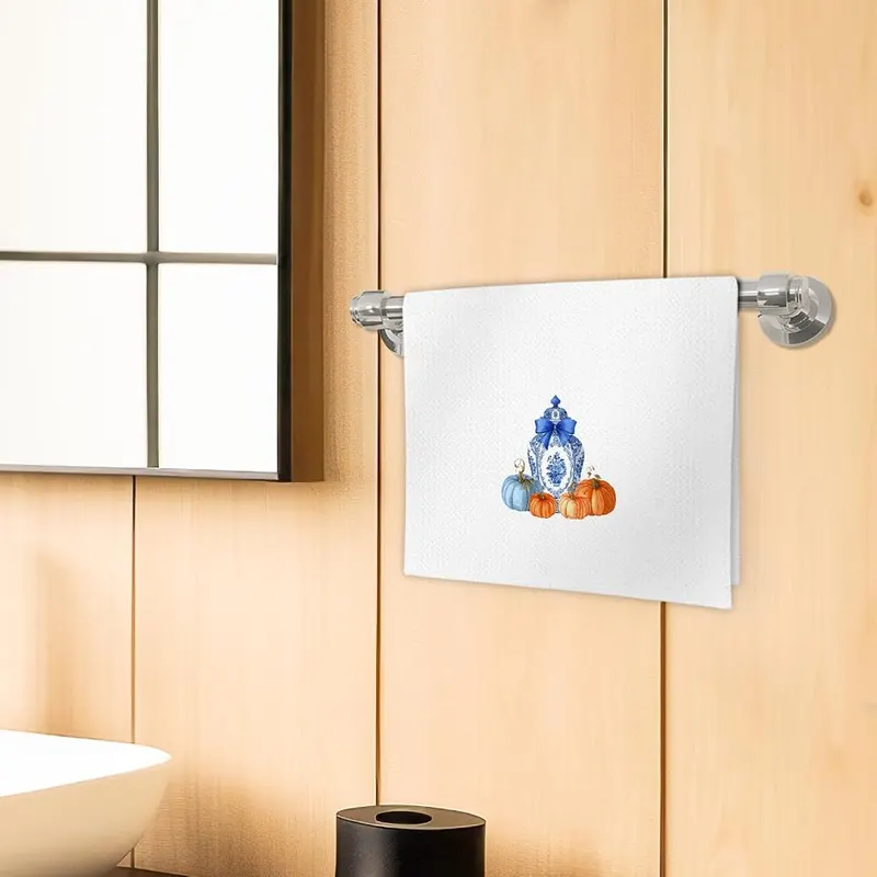 FIicy Chinoiserie Fall Pumpkin Kitchen Towels Set – Towel Material and Functions