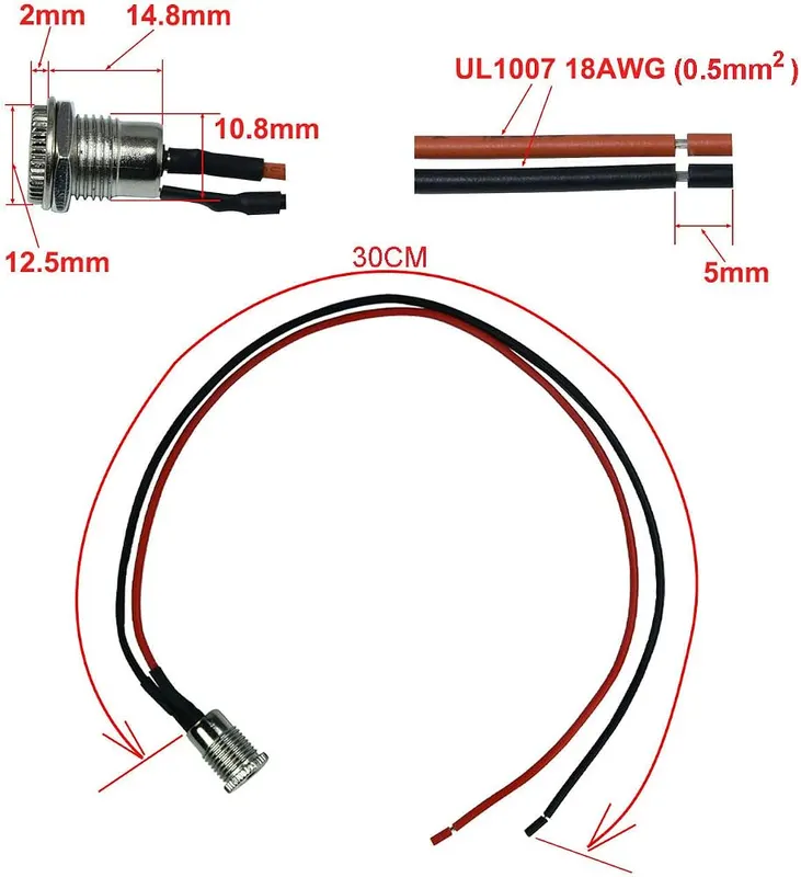 FILSHU 5.5 x 2.1 MM DC Power – product photo 4 of 6