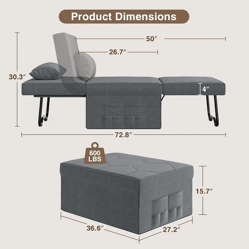 FiveWillowise Sofa Bed – product photo 2 of 9