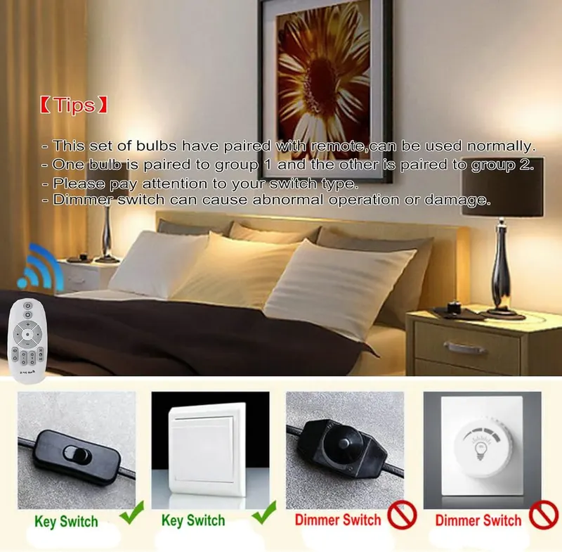Fjyikj 12W E26 Smart LED Light Bulbs – Tips
