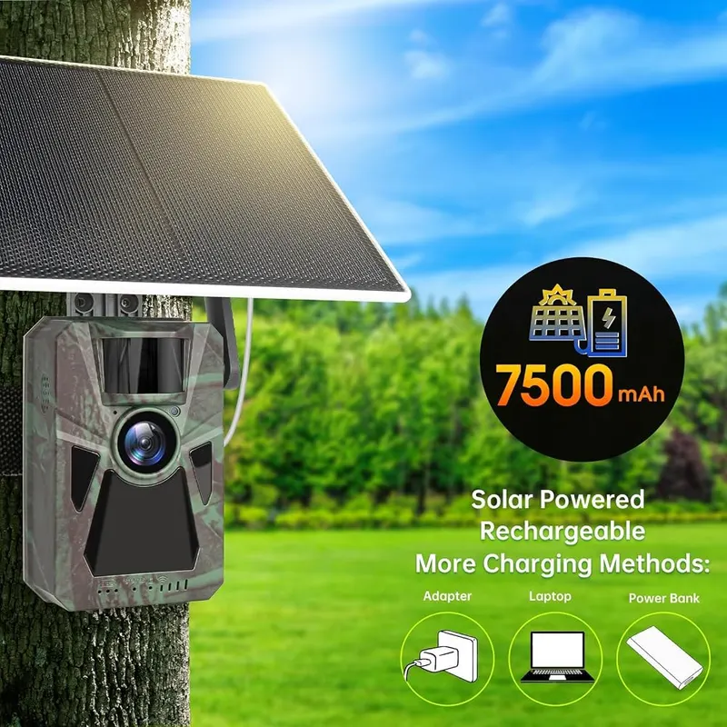 FKPCAM Solar 4G Cellular Trail Camera –4K – Automatic nationwide connection