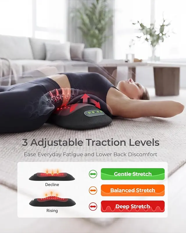 FliKEZE Upgraded 4-in-1 Back Massager – Three heating temperature levels