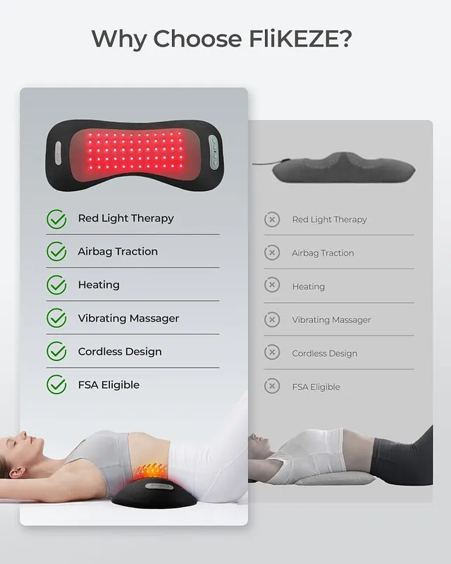 FliKEZE Upgraded 4-in-1 Back Massager – Intelligent memory setting function