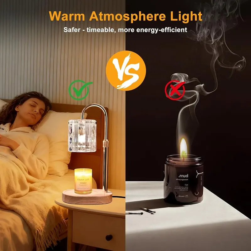 Flyzenvibe Candle Warmer Lamp – Adjustable height for jar candles