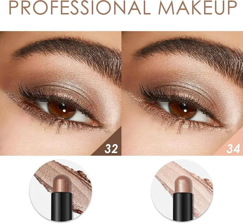 FOCALLURE 2Pcs Cream Eyeshadow Sticks – Twist-up easy application