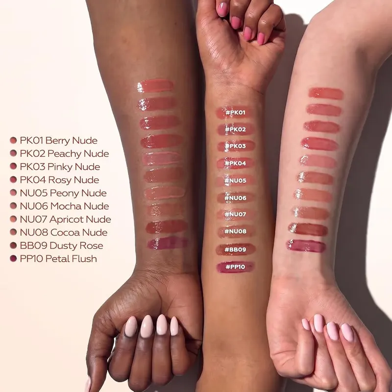 FOCALLURE Plumping Lip Gloss – NU05 Peony Nude shade