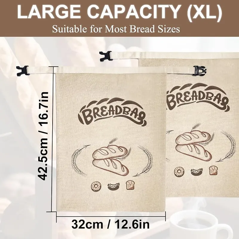 FONDFRAMORY Beeswax Bread Bags – Generous thirteen by seventeen inch capacity
