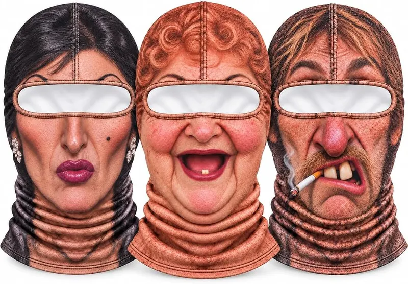 FSHJUOAU Funny Ski Mask 3 Pack Acd in Acd