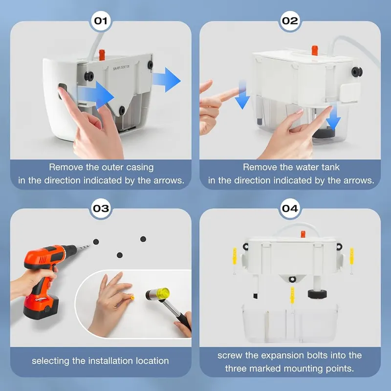 Ftzataz Mini Split Condensate Pump 100-240V – Ultra quiet bedroom operation
