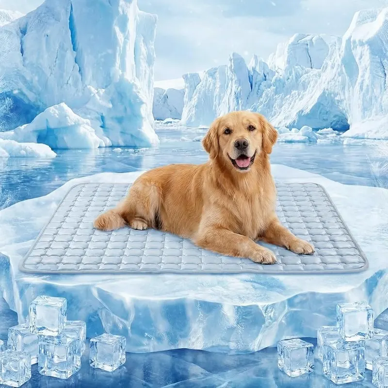 FunFurry Cooling Mat Pad,Q-Max>0.5 in Light Blue