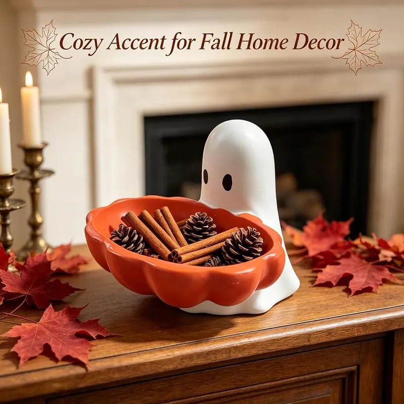 FURUBETA Halloween Ghost Candy Bowl Dish – product photo 6 of 7