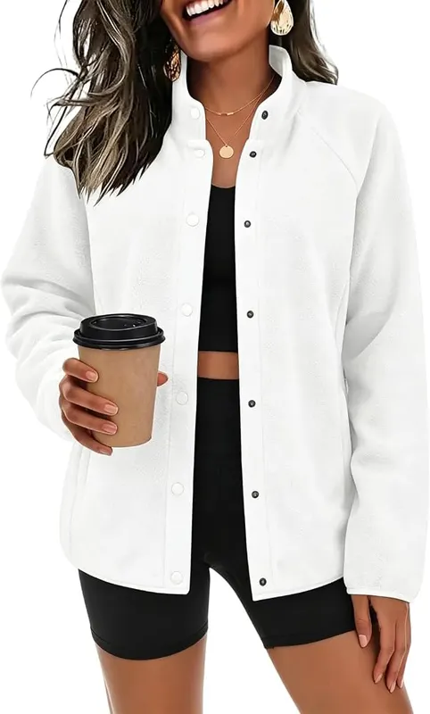yakyamgi Fuzzy Jackets A011-white in A011-white