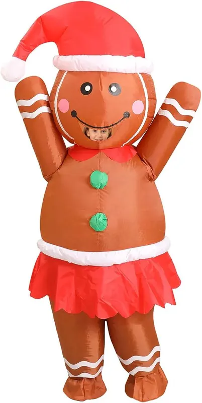 FWV Gingerbread Costume Kids in Yellow Brown Yellow