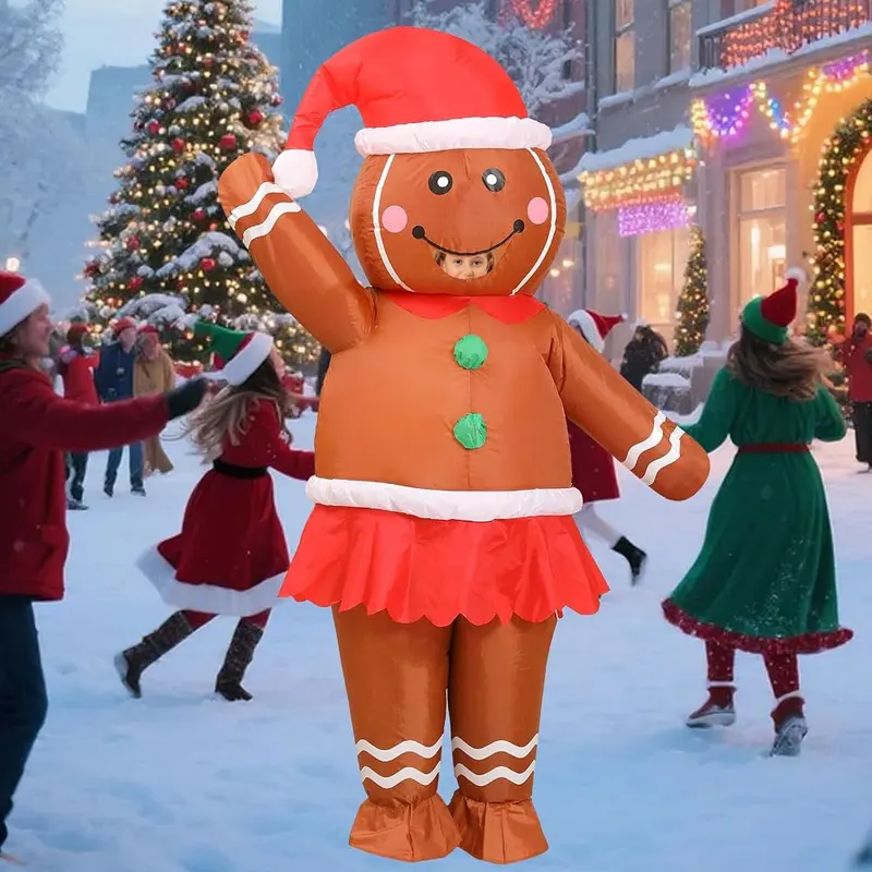 FWV Gingerbread Costume Kids – Fun inflatable gingerbread man design