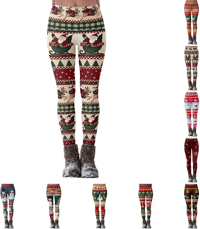 Gaexia Christmas Leggings A01 Beige in A01 Beige