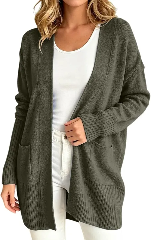 Gaexia Oversized Cardigan Sweaters – Lightweight knit fabric for fall