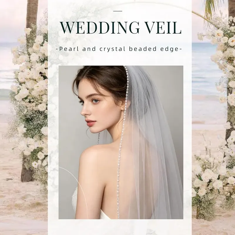 GAODESI 1 Tier Wedding Veil Pearl – Quality