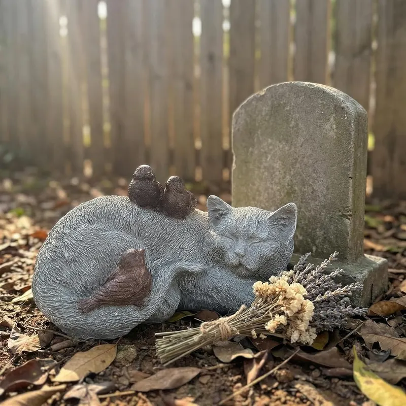 GARDEN WHISPER Cat Statue Outdoor Garden Decor – product photo 3 of 9