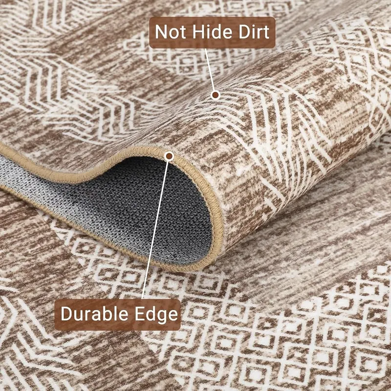 GarveeHome 2×6 Modern Bordered Runner Rug Non – product photo 4 of 7