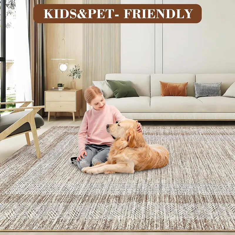 GarveeHome 2×6 Modern Bordered Runner Rug Non – product photo 5 of 7