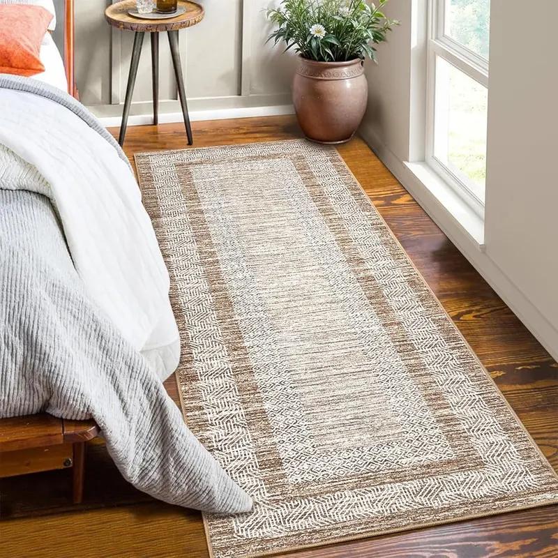 GarveeHome 2×6 Modern Bordered Runner Rug Non – product photo 7 of 7