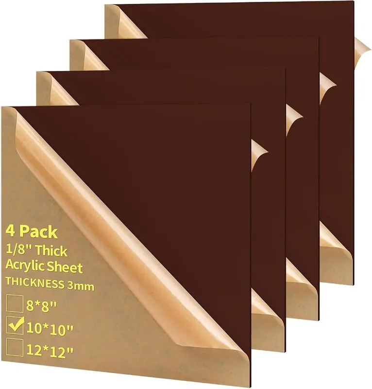 Gdhwxcl 1/8 Thick 10 x 10 inch Brown in Brown