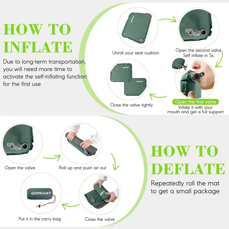 GDREAMT Inflatable Seat Cushion – Non-slip bottom surface