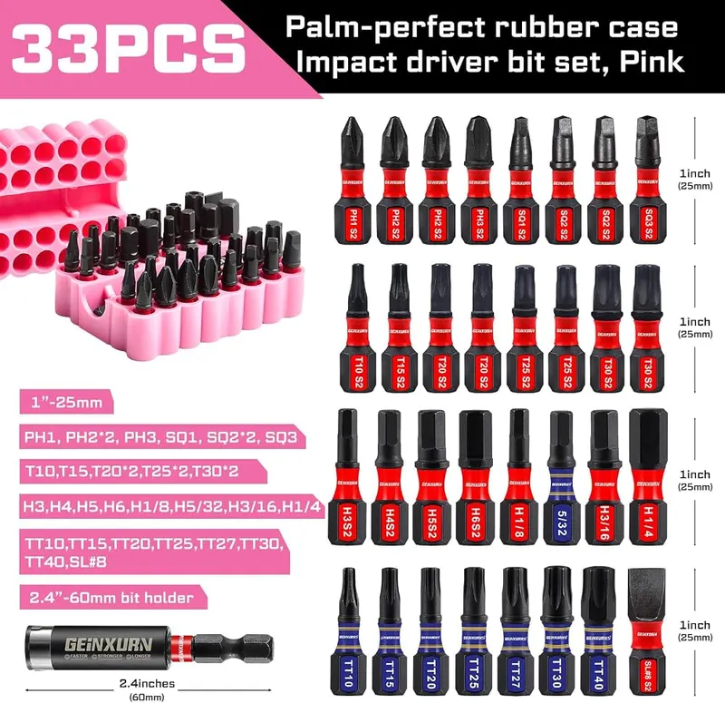 Geinxurn Impact Screwdriver Bits Set – product photo 2 of 9