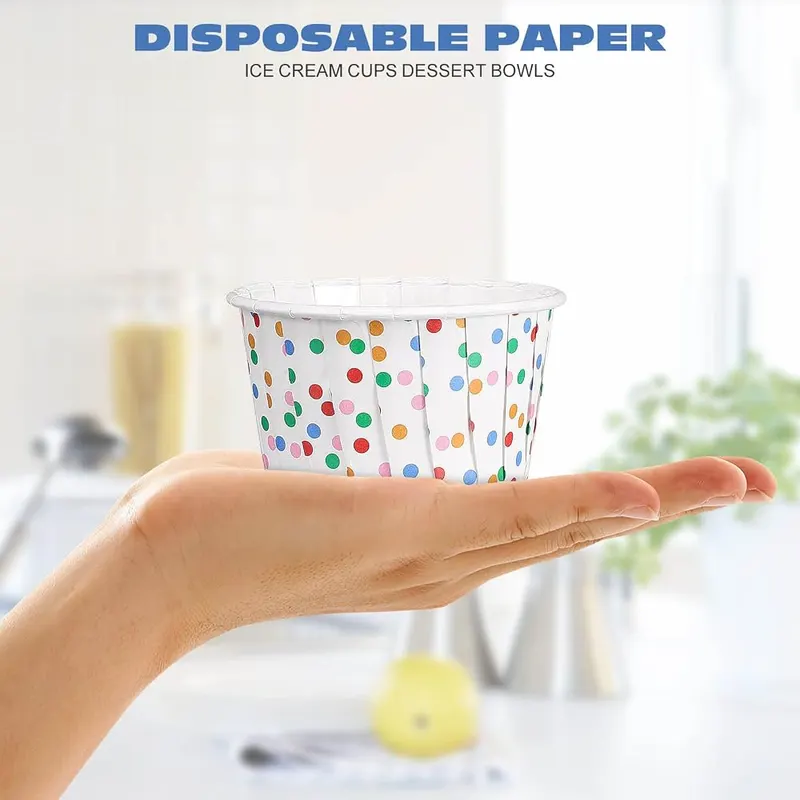 Generic 100 Pcs Ice Cream Cups – Strengthened cup mouth