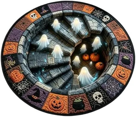 Generic 16 Inch Round Halloween Mat – Festive circular holiday design