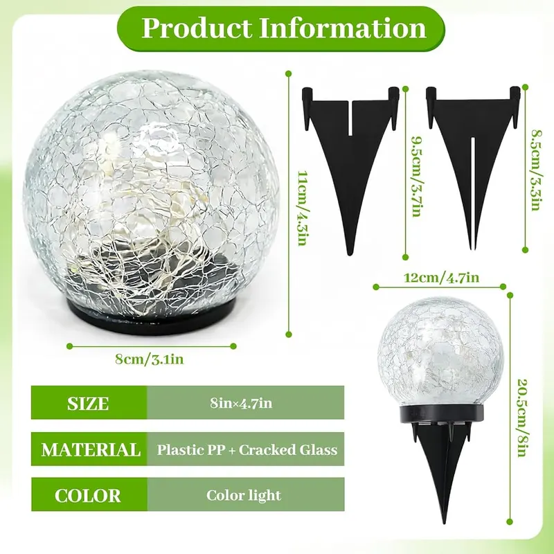 Generic 2 Pack Solar Path Lights Outdoor 4-Color – Easy to Install & Long-Lasting