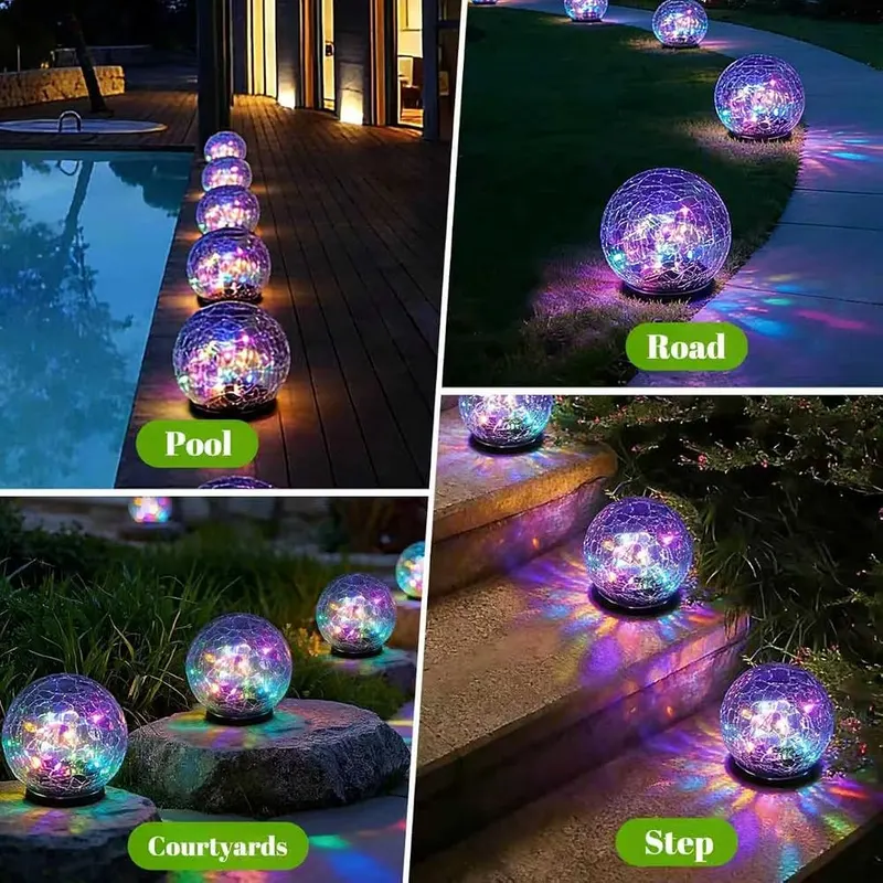 Generic 2 Pack Solar Path Lights Outdoor 4-Color – product photo 7 of 7