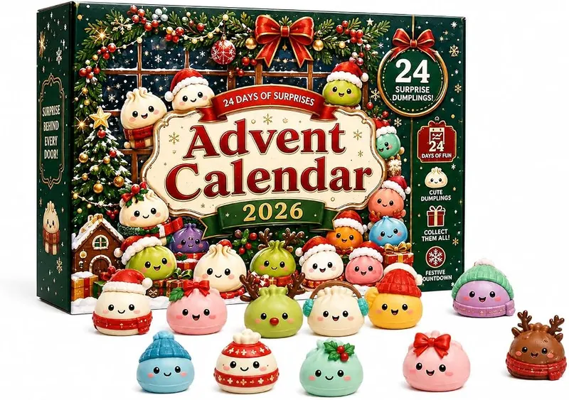 Generic 2026 Christmas Squishy Advent Calendar in Green