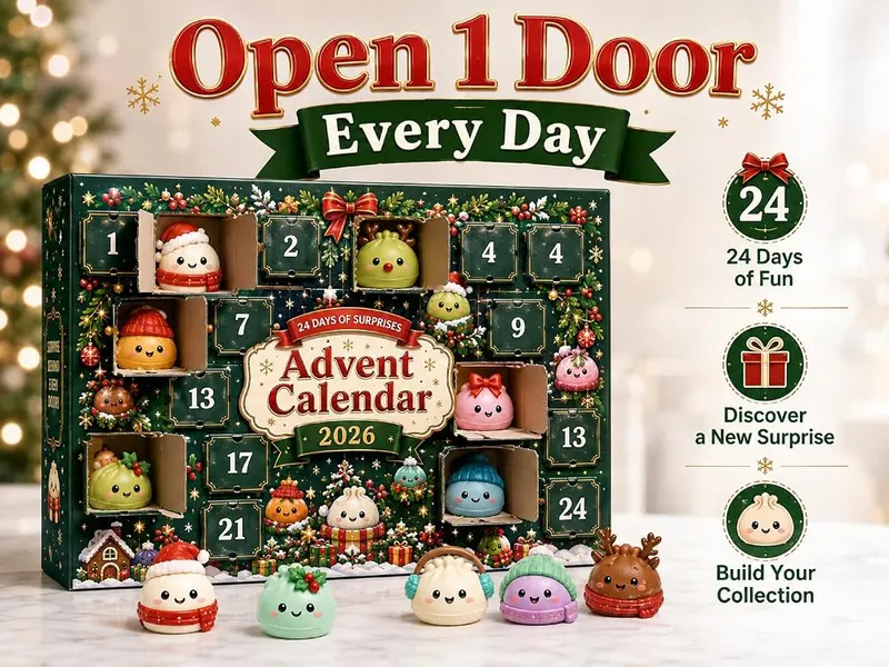 Generic 2026 Christmas Squishy Advent Calendar – 24-day blind box countdown