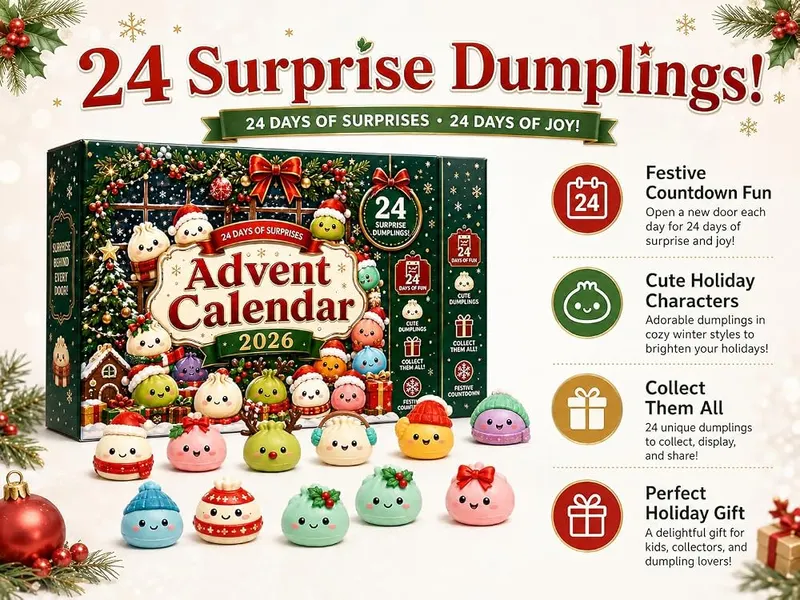 Generic 2026 Christmas Squishy Advent Calendar – Collectible mini fidget toys