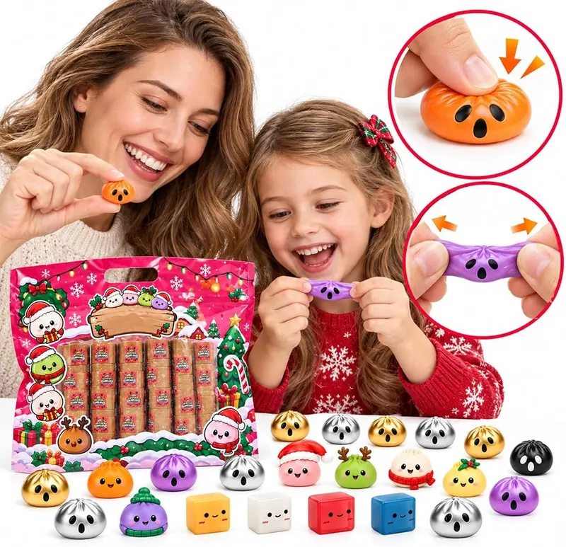 Generic 25Pcs Christmas Mini Squishy Advent Calenda – Compact Size for Gifting