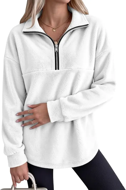 Generic 3/4 Zip Pullover Womens Comfort Flannel – Feature