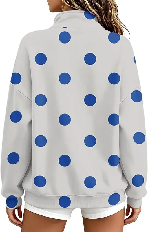 Generic 3/4 Zip Pullover Womens Mock Neck A005light Gray – Match