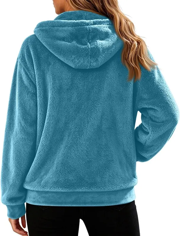 Generic 3/4 Zip Pullover Womens Oversized Casual – product photo 5 of 5