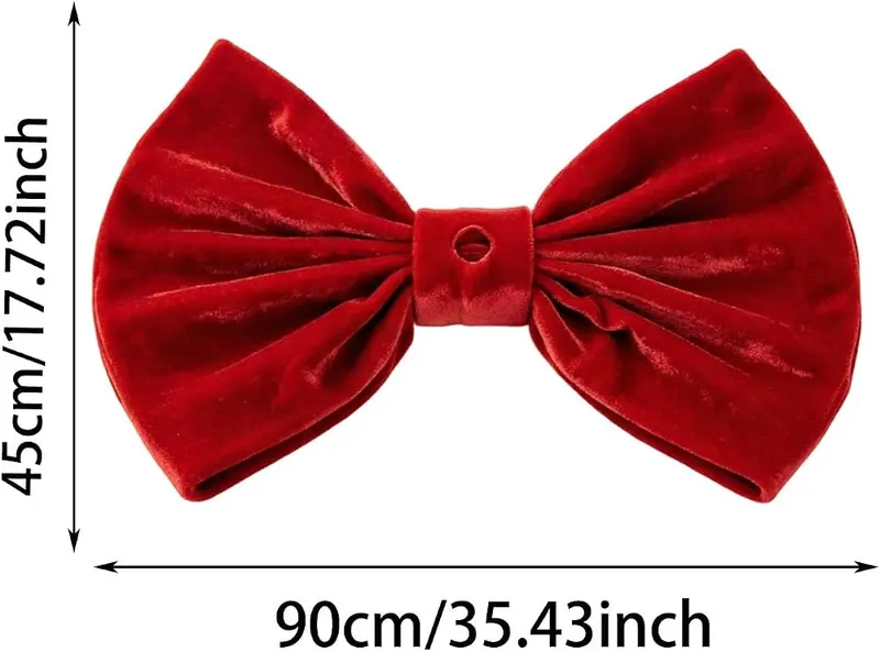 Generic 35.4in Large Base Bow Christmas Tree – Plush velvet fabric construction