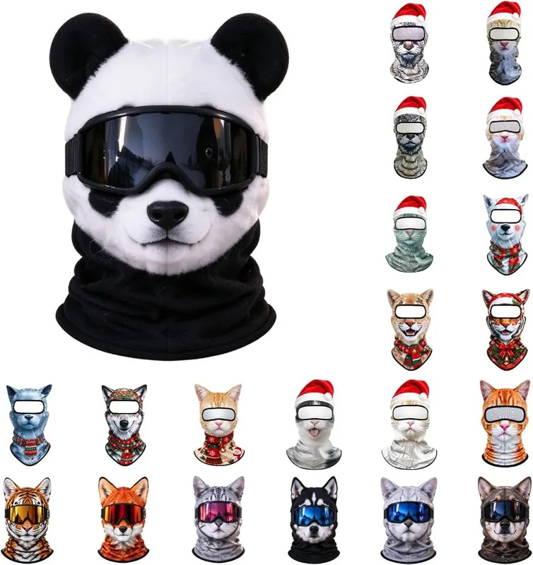 Generic 3D Animal Ears Balaclava Winding Windproof in 01- a