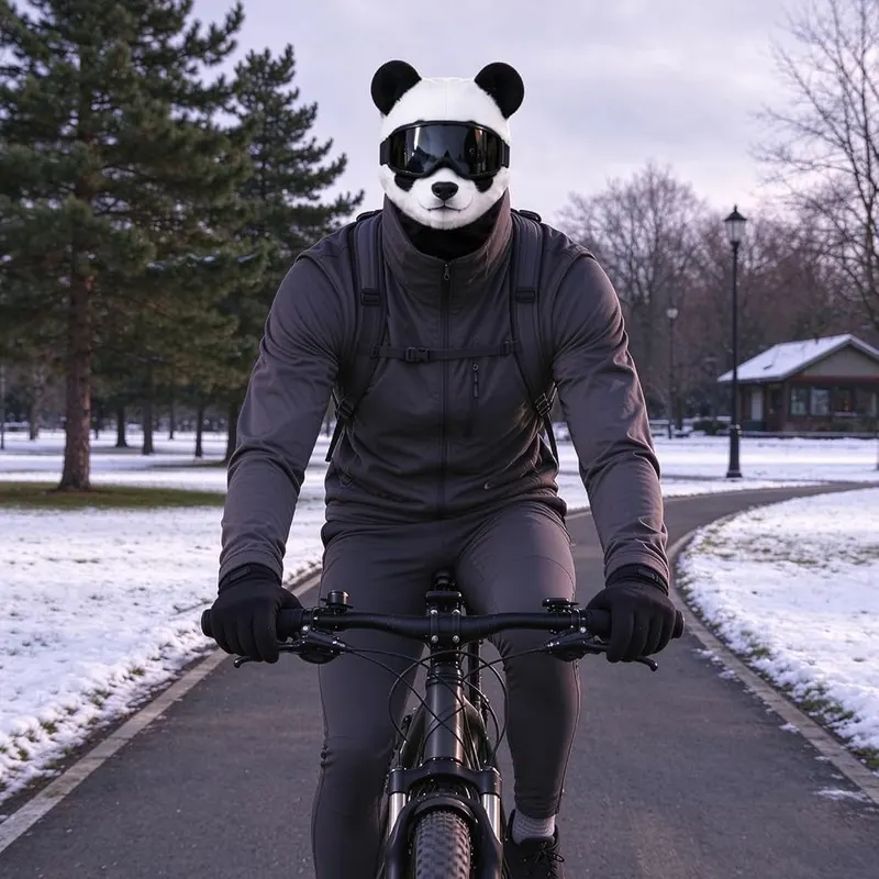 Generic 3D Animal Ears Balaclava Winding Windproof – Wind-resistant front panel fabric
