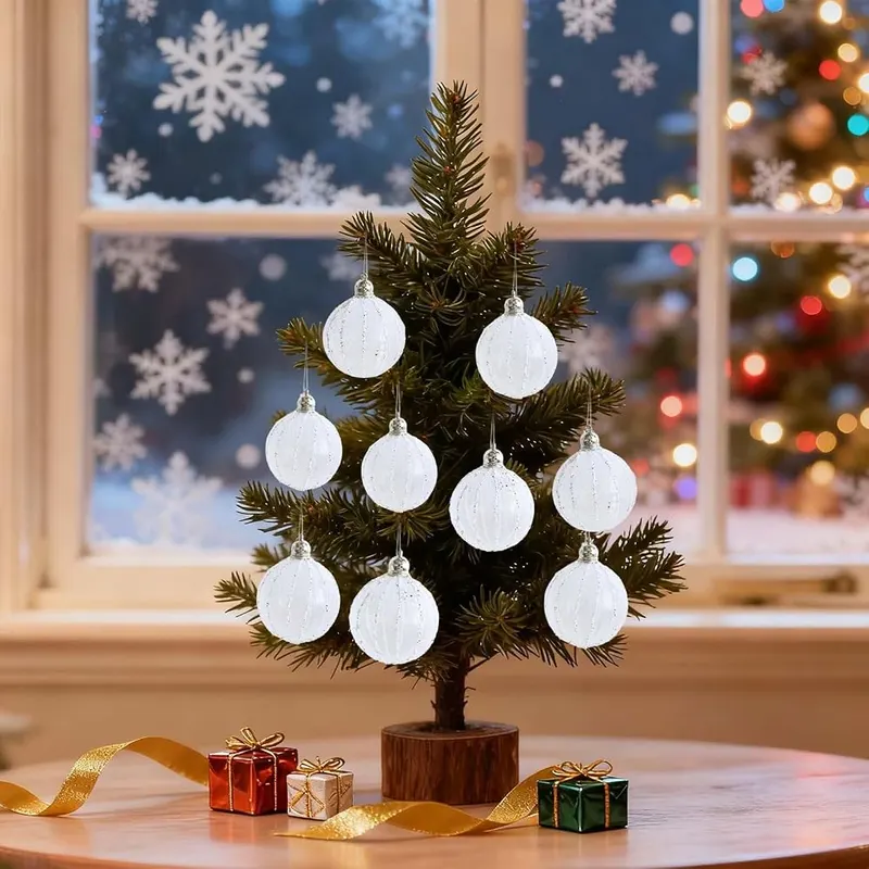 Generic 3Pcs 3.2″ Durable Shatterproof Baubles Christmas – Shatterproof plastic for everyday durability