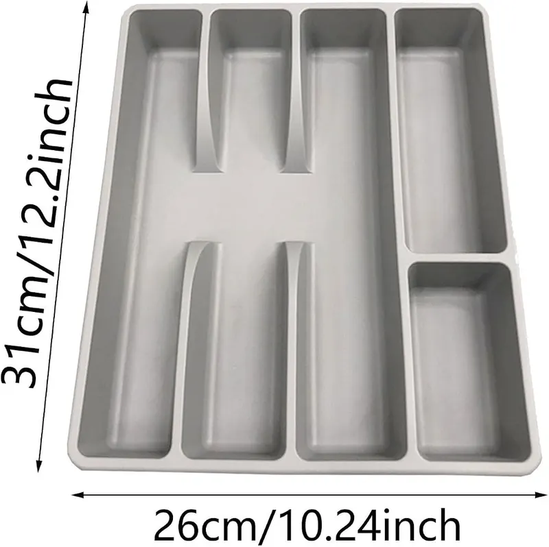Generic 5-Compartment Plastic Silverware Organizer Tray – product photo 2 of 7