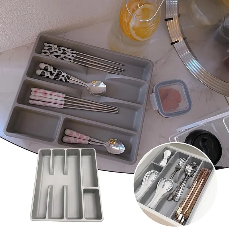 Generic 5-Compartment Plastic Silverware Organizer Tray – product photo 4 of 7