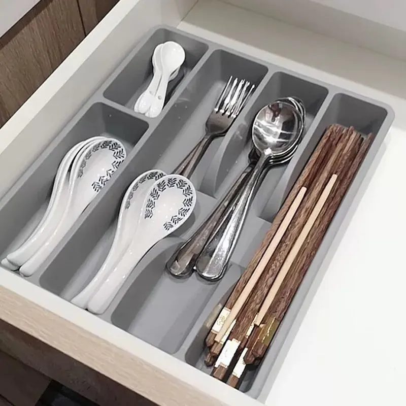 Generic 5-Compartment Plastic Silverware Organizer Tray – product photo 6 of 7
