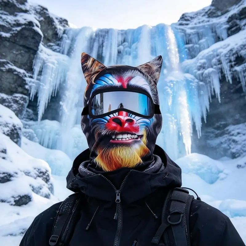 Generic Animal Ski Mask Old Man Funny – Breathable side mesh panels